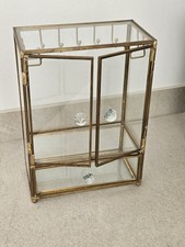 Schmuck Aufbewahrung Vitrine Messing Glas Display Box