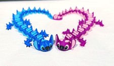 3D Printed Flexi Stitch & Angel Dragons – Posable Toy Figures, Collectible