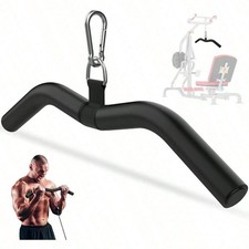 LAT Pulldown Bar  D Handle Attachment For Cable Machine Tricep Back Arm Workout