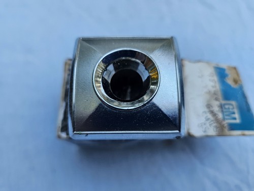 NOS 1973-1977 CHEVELLE+CUTLASS+BUICK LH REMOTE MIRROR CHROME ESCUTCHEON 9874429