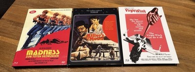 3x Blu-ray Mediabook x-rated ECC 54-56 Madness + Killer s Moon + Virgin Witch