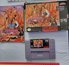 Uncharted Waters New Horizons SNES Box Manual Authentic KOEI 1994