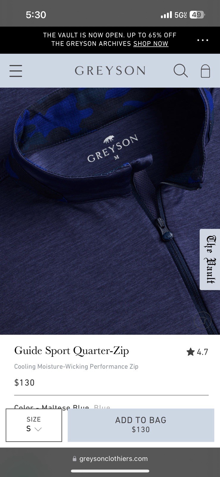 Greyson ‘Guide’ 1/4 Zip Performance Pullover XXL-… - image 17