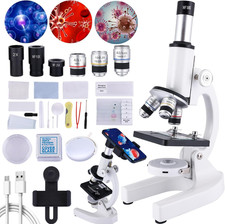 Microscope for Kids  Adults,40X-2000X Microscope with Phone Adapter  Slides Se