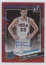 2023 Donruss Rated Rookie Choice Red Signatures 62/99 Filip Petrusev Auto 0rr7