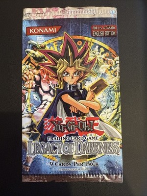 Yugioh LOD 1st Ed EMPTY Booster Pack Wrapper NO Cards Vintage Legacy of  Darkness