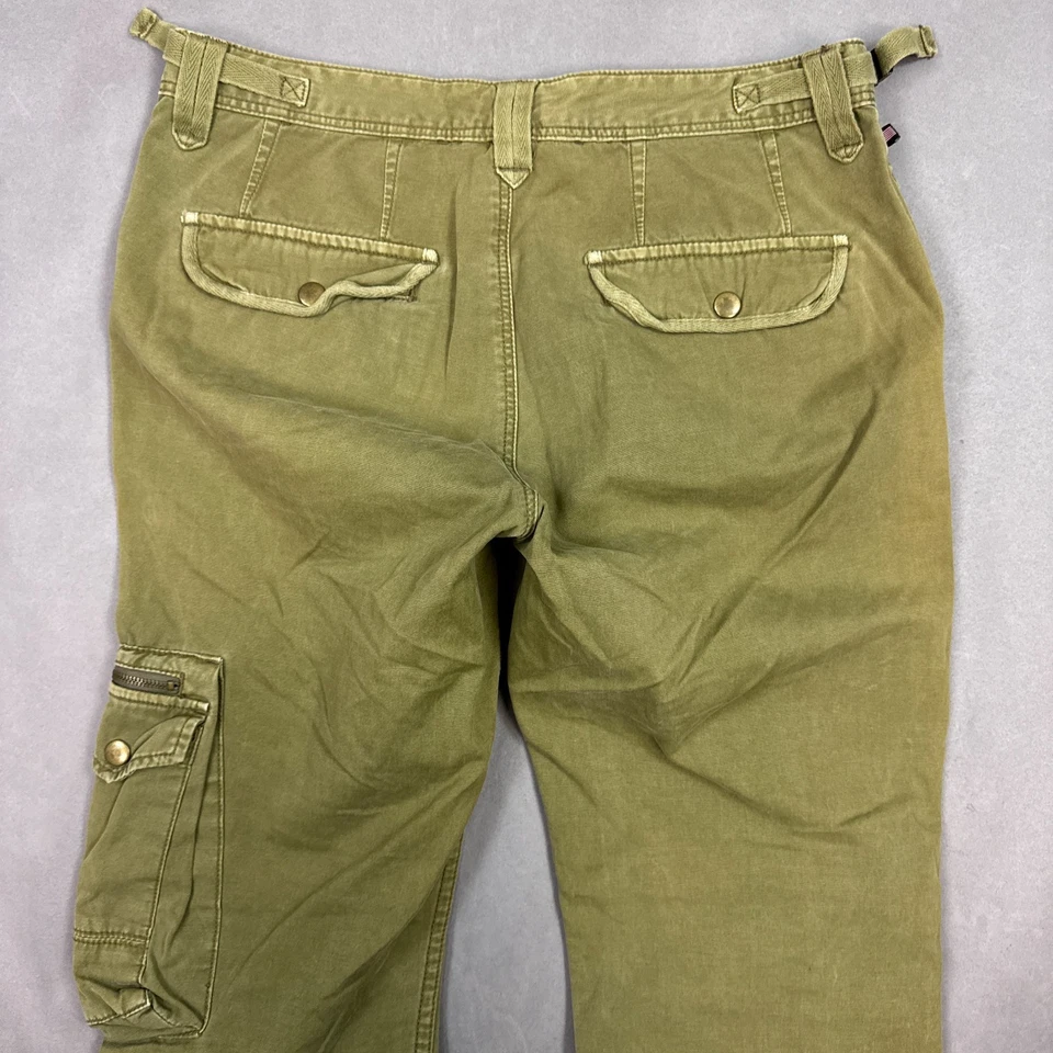 Polo Jeans Co Pants Womens 6 Green Military Paratrooper Cargo Ralph Lauren Vtg - Image 4 of 4