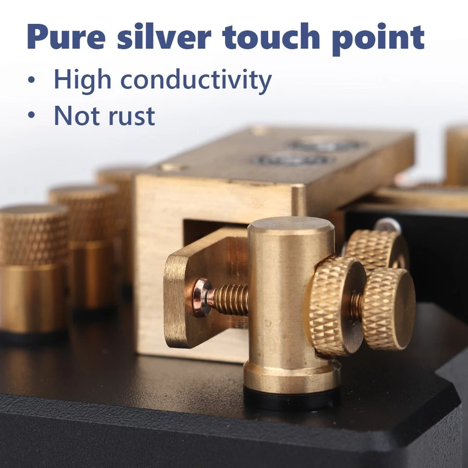 MK-03 Brass Portable CW Morse Code Key Telegraph Key for Ham Radio Operators US - Image 3 of 4