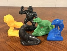 Vintage Milwaukee County Zoo MOLD-A-RAMA Animals Lot A Lion Gorilla Dolphin