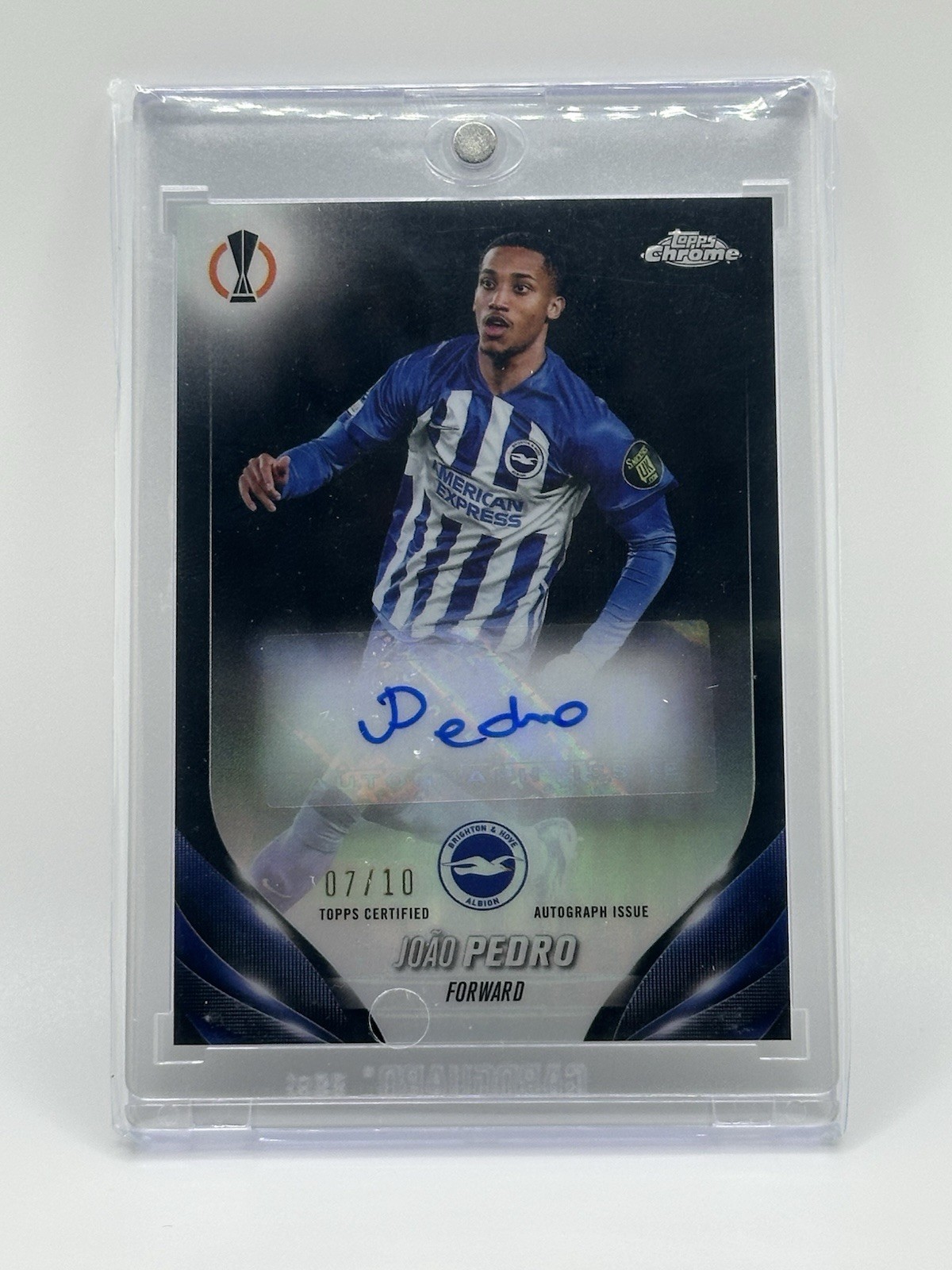 2023-24 Topps Chrome UEFA Club Competitions - Chrome Autographs Joao Pedro 07/10 view 12