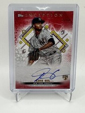 2022 Topps Inception LUIS GIL Auto RED /50 RC YANKEES Rookie of the Year