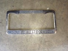 Felix Chevrolet License Plate Frame Single Vintage Style Felix Chevrolet License Plate Frame Single Vintage Style