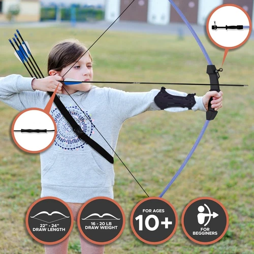 Archery Recurve youth bow & 5*Arrow Set Equipment for Teens & Kids gift - Picture 17 of 48