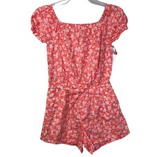 GAP Girl's Soft Chambray Short Puff Sleeve One Piece Romper NWT