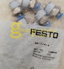 10PCS New FESTO QS-1/4-4 190644 Push-in Fitting