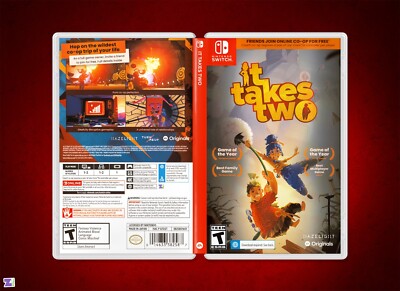 It Takes Two COVER ART: Replacement Insert / Case for Nintendo