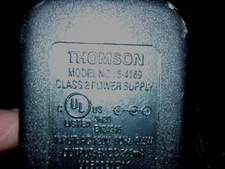 Thompson model 5-4169 class 2 power supply