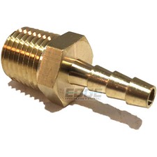 3/16 HOSE BARB X 1/4 MALE NPT Brass Pipe Fitting NPT Thread Gas Fuel Water Air