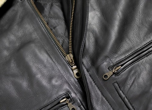Chaqueta de cuero de moto aviador bombardero con protectores y piel real chaqueta de moto - Imagen 5 de 7