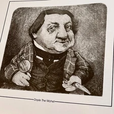 Charles Bragg Vtg Print Doyle The Mohel Medicine Sardonic Humor Book Plate Art