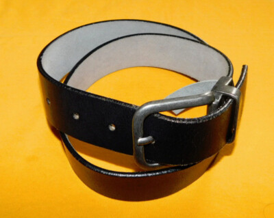 MEN'S ARMANI JEANS AJ MADE IN ITALY BLACK GENUINE LEATHER BELT SIZE 28/70cm..