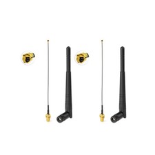 2.4GHz 5dBi RP-SMA WiFi Omni Antenna with IPX U.FL Cable for WiFi 2pcs