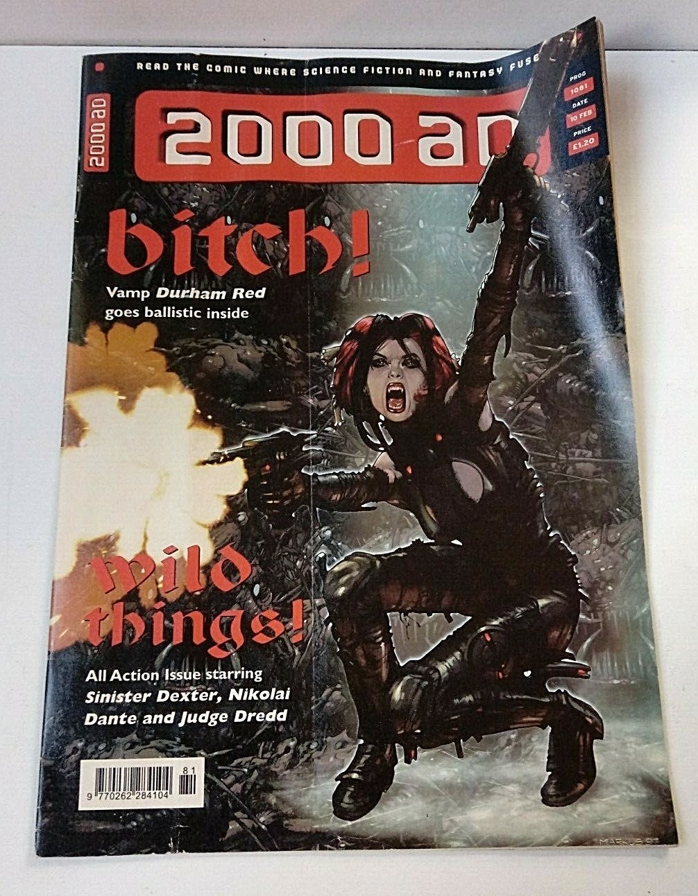 2000 AD Comic - PROG 1081 - Date 10/02/1998 - UK PAPER COMIC