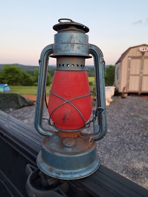 Chalwyn Blue Lantern Red Globe  Made in England
