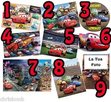 Cialda CARS Decorazione Torta in Ostia o Pasta di Zucchero A4