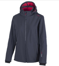 Cmp Softshell Hooded Jacket Anthracite Blue / Hibiscus Pink Size 16 Short Bnwt