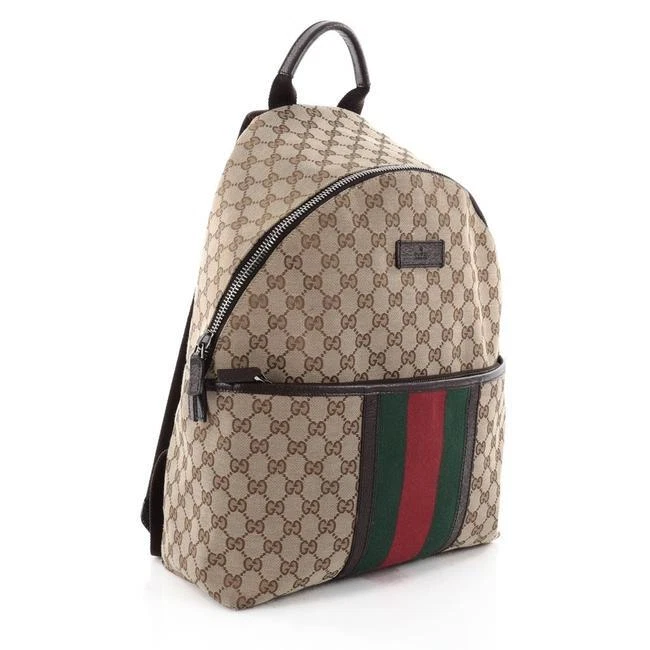 GUCCI Medium NY Yankees GG Canvas Backpack Bag Beige 536724