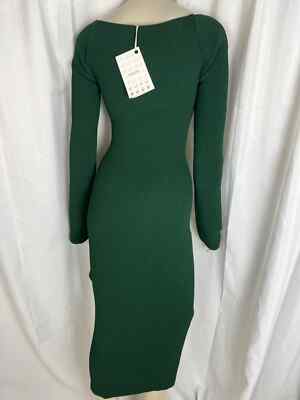 Khaite Beth Ribbed-knit Midi Dress - Green Khaite Beth Ribbed-knit Midi Dress - Green
