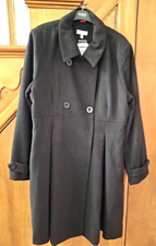 JoJo Maman Bebe - Black Wool Blend Maternity Coat- Size UK 18  - BNWT - RRP £79.