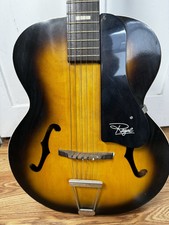 Vtg Regal Sunburst 1950s 1960s Archtop Acoustic F-hole Guitar