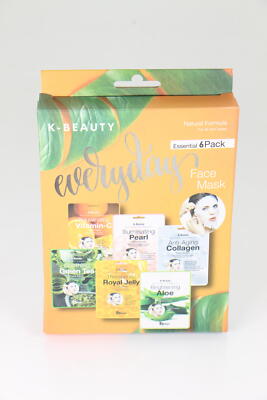 Saplaya K-Beauty Natural Beauty EVERYDAY Face Mask 6 Count U32B
