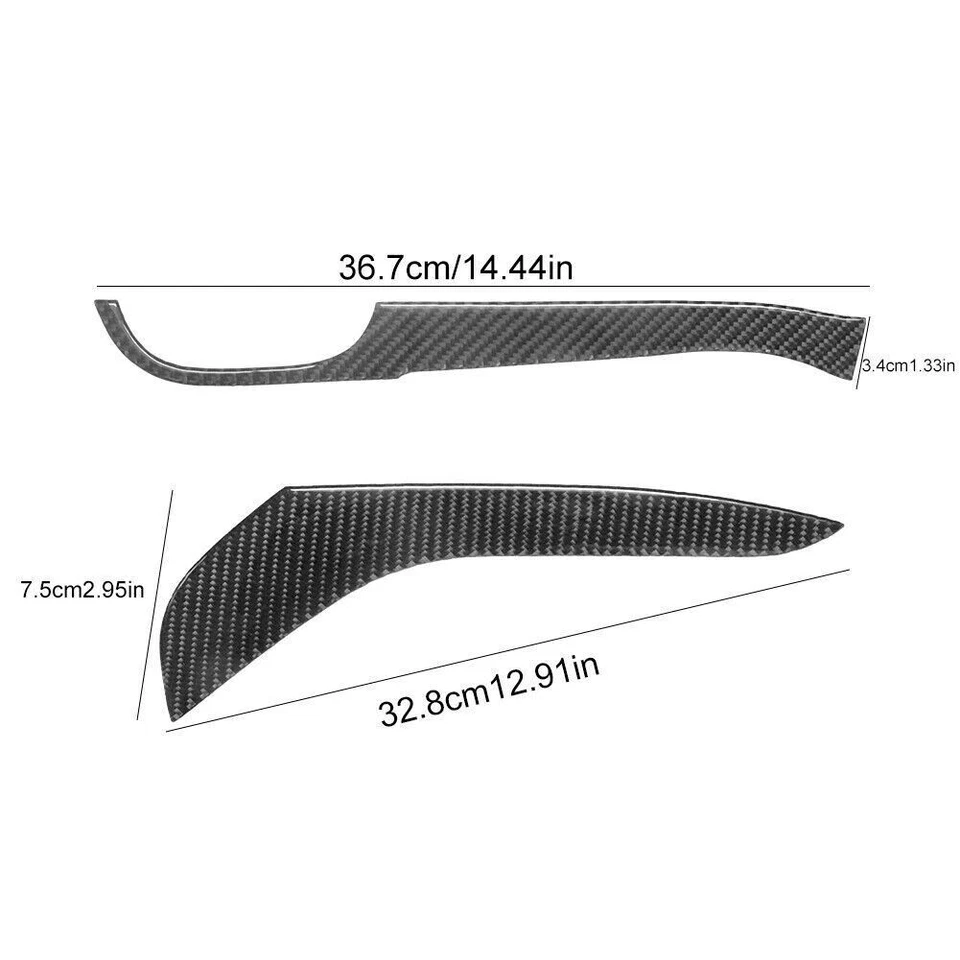 Cubierta de reposabrazos de fibra de carbono para Volkswagen Passat 2006-2011 2 piezas Foto 2 de 4