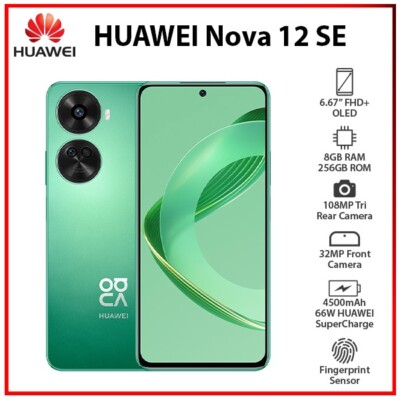 (New) Huawei Nova 12 SE 8GB+256GB GREEN Dual SIM Unlocked Android Mobile Phone