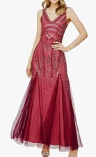 NEW Babeyond Women's Mermaid Spaghetti Strap Prom Sequin Dress Size Large