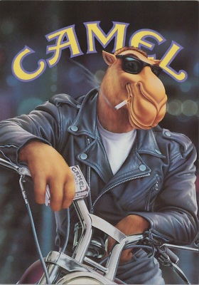 camel cigarettes motorcycle Joe Camel Cigarettes Motorcycle Born To Be Smooth Advertising postcard RC