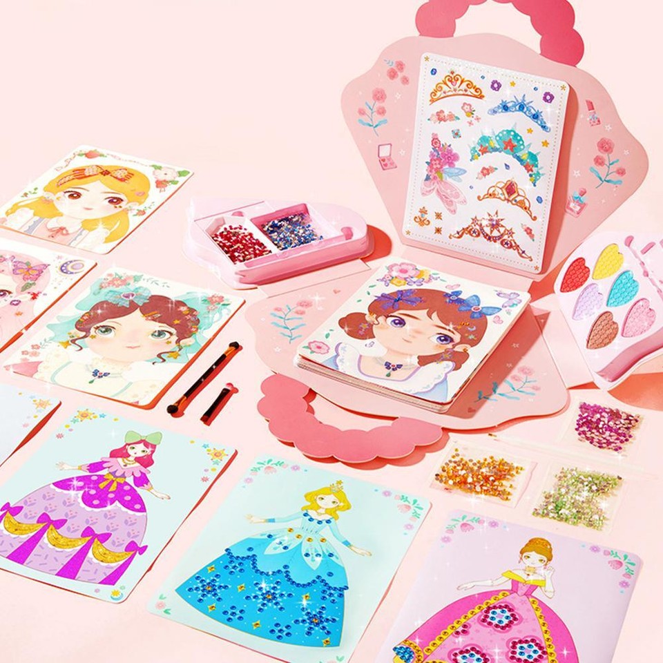 3 In1 Dress Up Game Set Princess Fantasy Makeup Costume RolePlaying