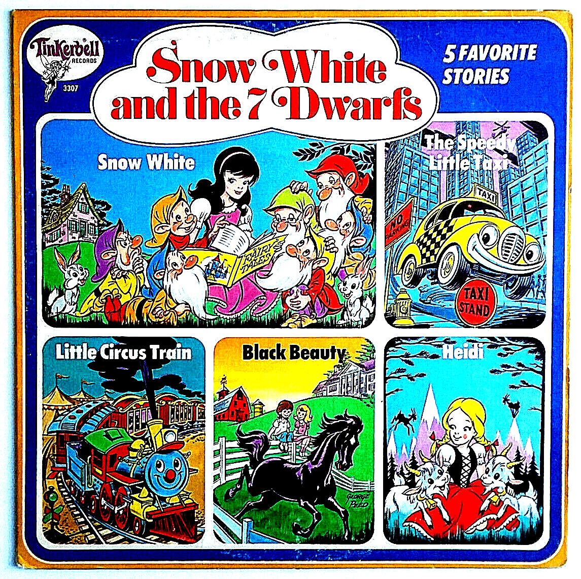 Snow White and the 7 Dwarfs - Vinyl LP Tinkerbell 3307 Heidi Black Beauty