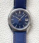 Seiko 7025-8120 Automatic Vintage Watch Men's VTG 70's Blue Dial 17 Jewels Date