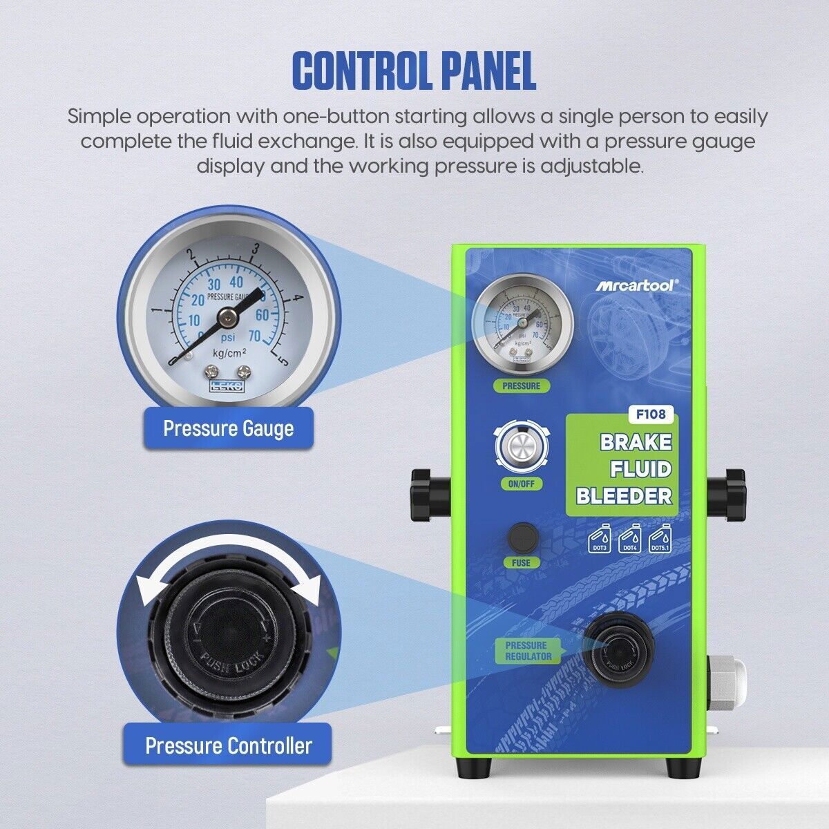 Electric Pulsating Car Brake Bleeder Tool Brake Fluid Bleeder Exchanger