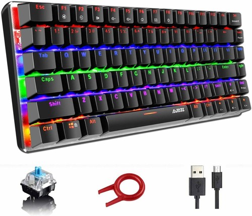 TKL Mechanical Gaming Keyboard 82 For PC/Laptop Gamers and Typists Blue Switch - Picture 10 of 24
