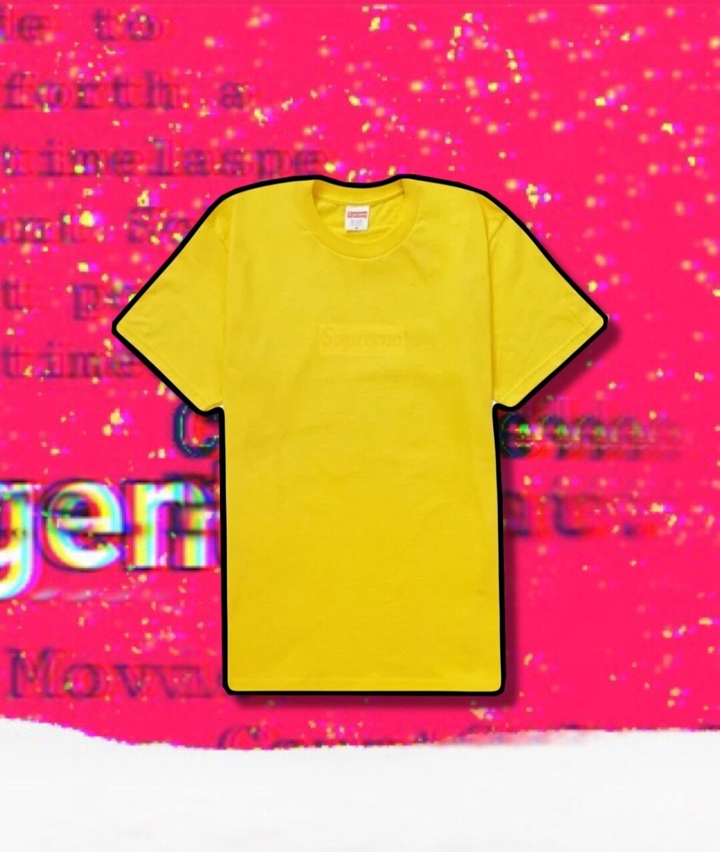 Tシャツ・カットソー Supreme Tonal Box Logo T-Shirt Yellow Supreme Tonal Box Logo Tee - Yellow - SS23 - Size Large | eBay