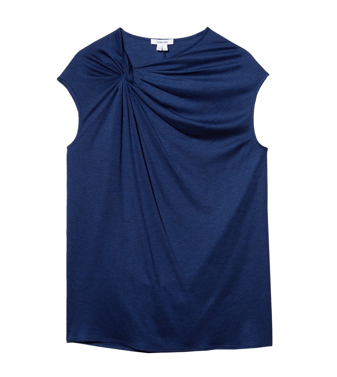 HELMUT LANG Sync Jersey Knot Top in Dark Lapis Heather Size