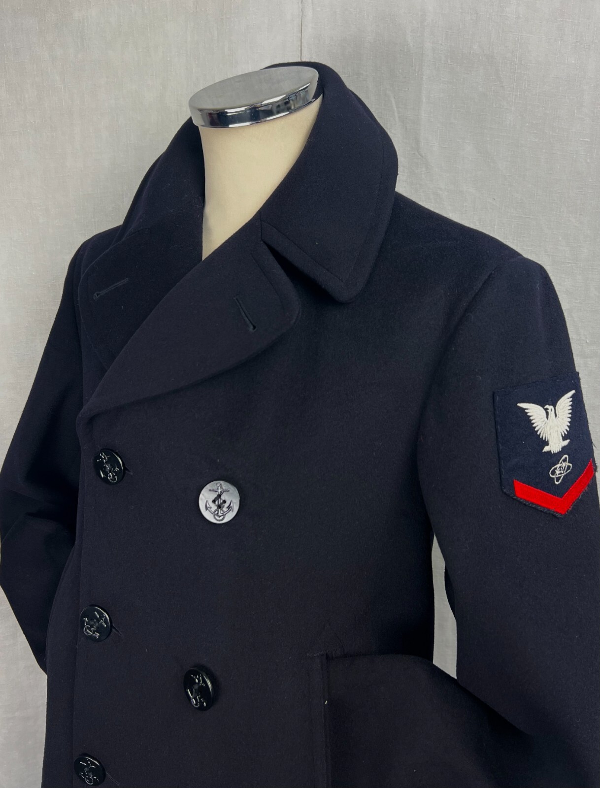 Original Vietnam era US Navy Pea Coat Vtg Reefer Jack… Gem