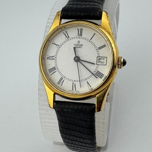 Vintage Concord Swiss Quartz Watch 1785241 Women Gold Tone Analog New Battery - Picture 2 of 6