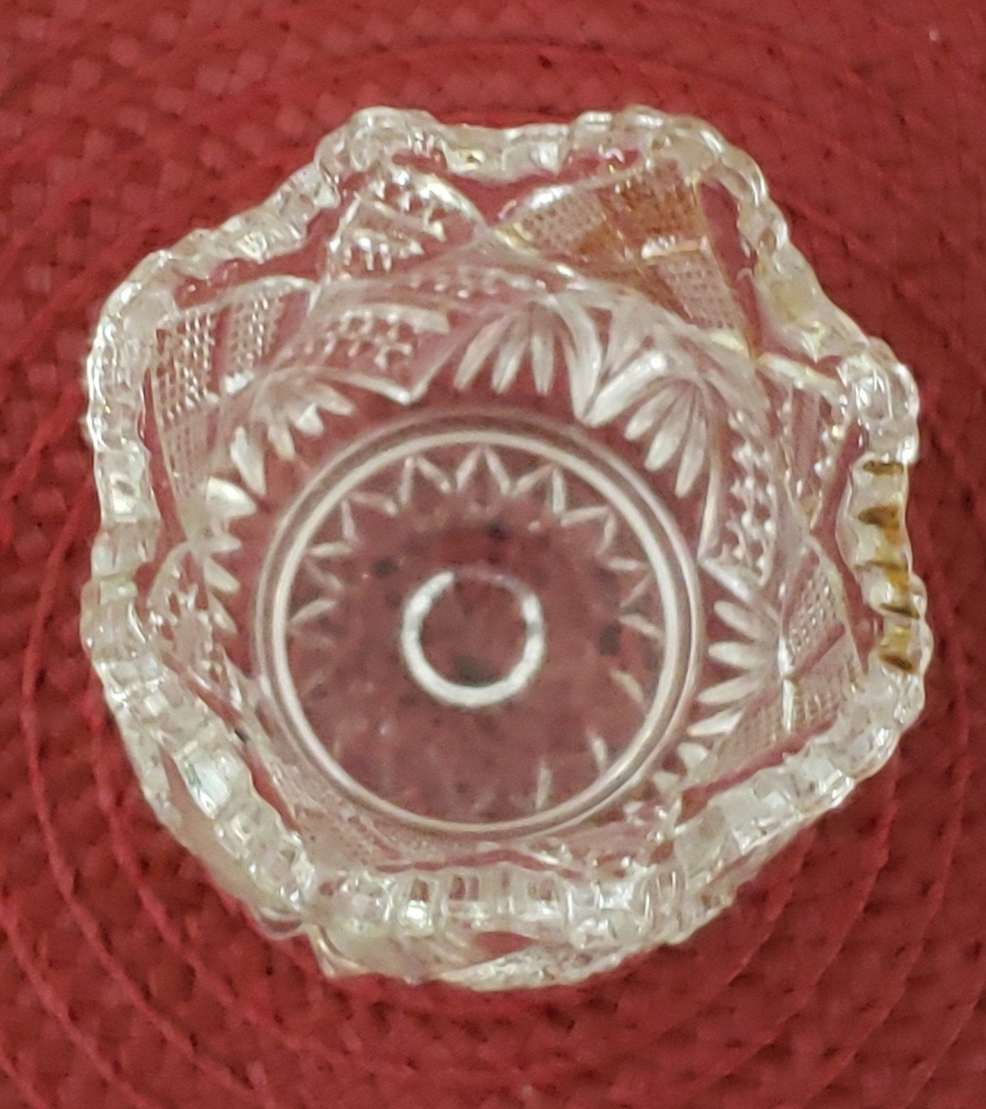 Vintage Pair Of Unsigned Clear EAPG Toothpick Holders With Diamond Patterns