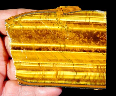 358 CT 6X62X79 mm NATURAL GOLDEN FIRE TIGER'S EYE ROUGH SLAB GEMSTONE RGC-28
